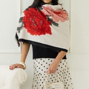 Marcus Adler Floral Jacquard Scarf NEW!